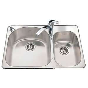Kindred Sinks KSDC2031R 9 Right Hand Combination Drop In Sink 18 Gauge 