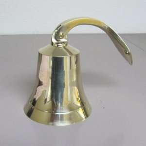  Solid Brass Bell with Wall Mount, 4 Musical Instruments