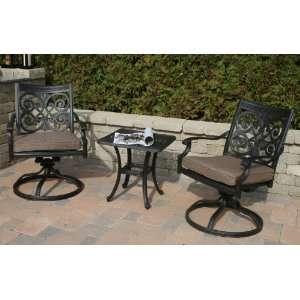  Collection 2 Person All Welded Cast Aluminum Patio Furniture Chat 