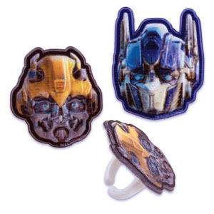 12 NEW Transformers CAKE CUPCAKES Rings Party Favors  