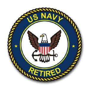  US Navy Retired Emblem Decal Sticker 5.5 