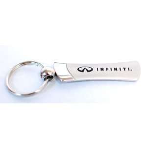 Infiniti Logo Chrome Blade Shape Keychain Key Fob Ring