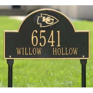 com Kansas City Chiefs Black and Gold Personalized Address Oval Lawn 