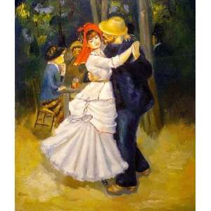 Oil Painting Dance at Bougival Pierre Auguste Renoir Hand Painted Ar 