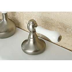 Satin Nickel Widespread Bathroom Faucet  