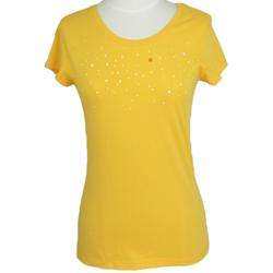 OMgirl Short sleeve Peace Star Yellow T shirt  