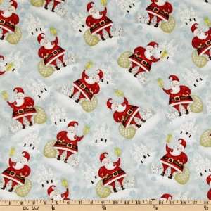  45 Wide Flannel Santa Grey Fabric By The Yard Arts 