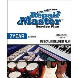  Repair Master 2 Yr Ext Musical Instruments   Under $1000 