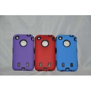  Body Armor for iPhone 3G / 3GS   3pc Lot Blue,Red,Purple 