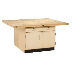  Diversified Woodcrafts WW32 0V Solid Maple Wood 4 Station Workbench 