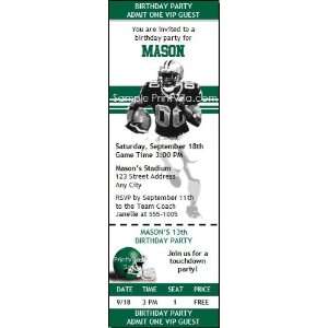  Michigan State Spartans Colored Football Ticket Invitation 