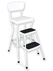 cosco retro chair swing out step stool white 