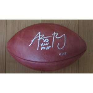 Aaron Rodgers Signed Football   SB XLV MVP STEINER LE 45   Autographed 