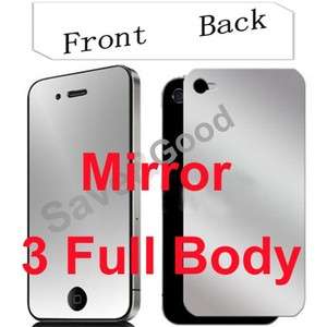 3X Mirror Full Body Screen Protector For iPhone 4 4G  