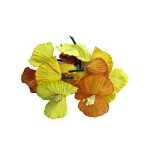  12 Tropical Paper Flowers   Pack of 34