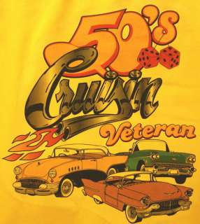 GOLD/Black retro bowling shirt Cruisin for car shows  