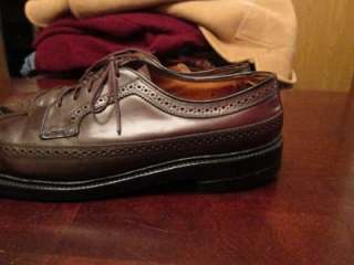   Imperial Mens Shell Cordovan Wingtip Dress Shoes Sz 11.5B See  