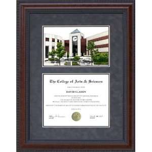 Diploma Frame with Western Michigan University (WMU) Campus Lithograph