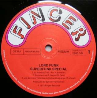 Funk LP * LORD FUNK * Superfunk Special * FINGER * Hear  