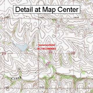  USGS Topographic Quadrangle Map   Summerfield, Kansas 