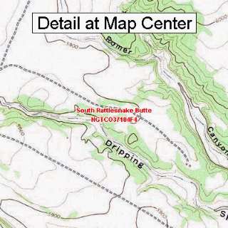 USGS Topographic Quadrangle Map   South Rattlesnake Butte, Colorado 