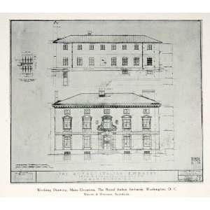  1928 Print Royal Italian Embassy Washington DC Wetmore 