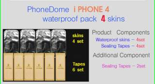 iphone4 Phonedome waterproof skins 4 set Tapes 6 set  