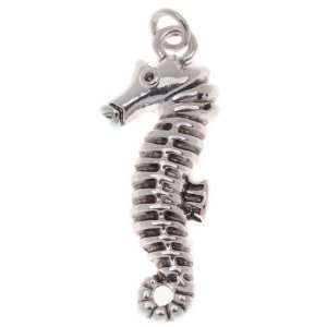  Plated Seahorse Facing Left Charm 27mm (1) Arts, Crafts & Sewing