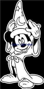 Mickey Sorcerer Hat Car Window Decal Sticker Mouse  