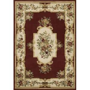  Woven Carpet NEW Area Rug Aubusson Medallion RED 3x5