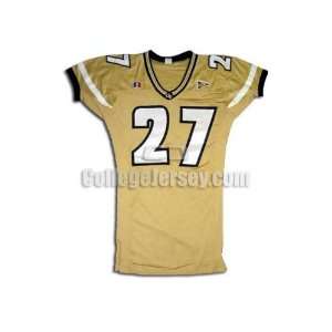  Gold No. 27 Game Used Georgia Tech Russell Football Jersey 