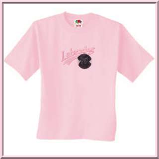 Pink Glitter Black Lab Puppy Dog Shirts S 2X,3X,4X,5X  