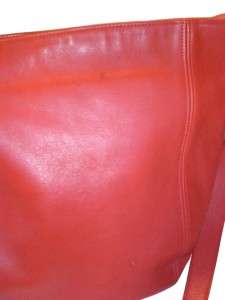 COACH Vintage Red Leather Shoulder Bag Purse  