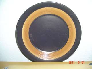 Pfaltzgraff Concentric Black Dinner Plates  