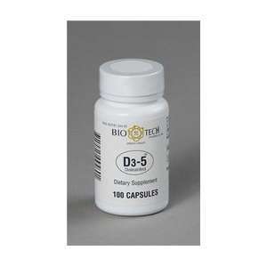 BIO TECH D3 5 Cholecalciferol 100 Capsules Health 
