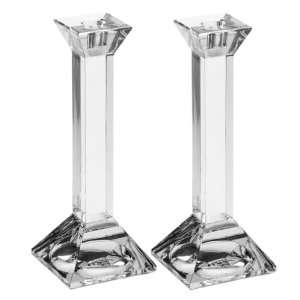  Mikasa Prophecy 9.5 Inch Crystal Candleholder, Set of 2 