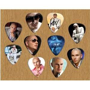 Pitbull Signed Autograph Loose Guitar Picks X 10 (Limited to 500 sets 