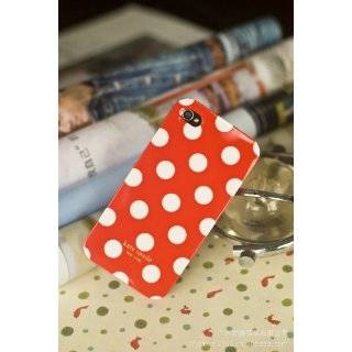   White Polka Dot Red iPhone 4 Case of TOP QUALITY in Retail Packaging