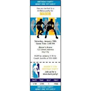  New Orleans Hornets Colored Ticket Invitation Sports 