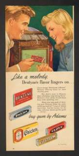 1947 Adams Chewing Gum Dentyne Black Jack More Print Ad  