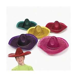  Assorted Color Sombrero Hats (1 dozen)   Bulk [Toy 