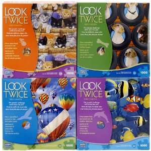   Look Twice 1000 Piece Puzzle Set   4 Pack Bundle Toys & Games