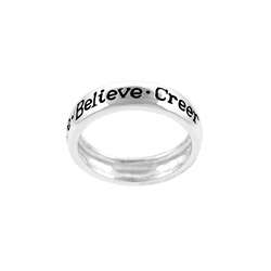 Sterling Silver Believe Ring  