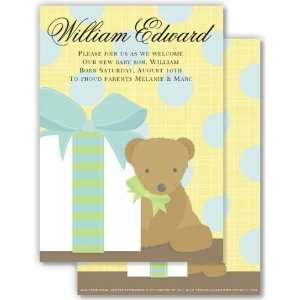   Invitations   Blue Teddy Bear Surprise Invitation Health & Personal