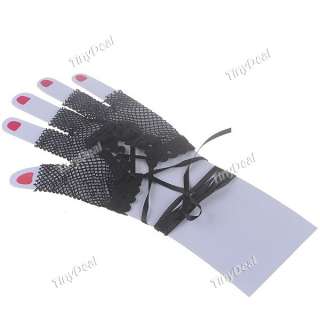Lace up Wrist Length Half Finger Lace Gloves NGS 46295  