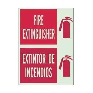 Sign,10x7,fire Extinguisher   BRADY  Industrial 