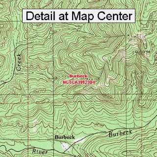 USGS Topographic Quadrangle Map   Burbeck, California (Folded 