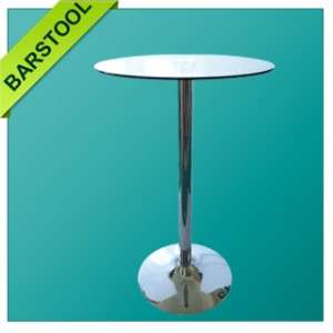 Round Pub Bar Glass Table Kitchen Modern Furniture Counter Tables 
