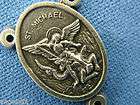 Archangel St Michael Medal Rosary Part Center + Pouch Free Ship Addl 