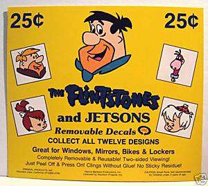Flintstones Jetsons Decals Gumball Vending Machine Card  